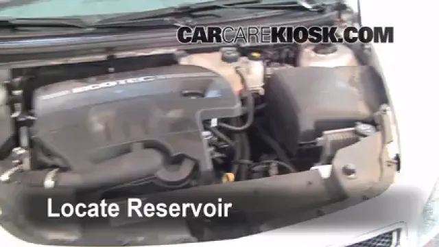 2010 Chevrolet Malibu LT 2.4L 4 Cyl. Líquido limpiaparabrisas Agregar líquido